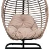 Pochon Home - Egg Hangstoel Met Standaard - Ergonomisch - Capuccino - Incl. Kussen - Egg Chair Binnen En Buiten -Gardena Verkoop 624x1200