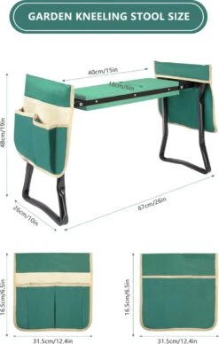 Uten - Kniebankje Tuin - Knie Steun - Tuinkruk Inklapbaar - Kniesteun Tuinieren - Kniekussen - Tot 150 Kg - Groen -Gardena Verkoop 763x1200