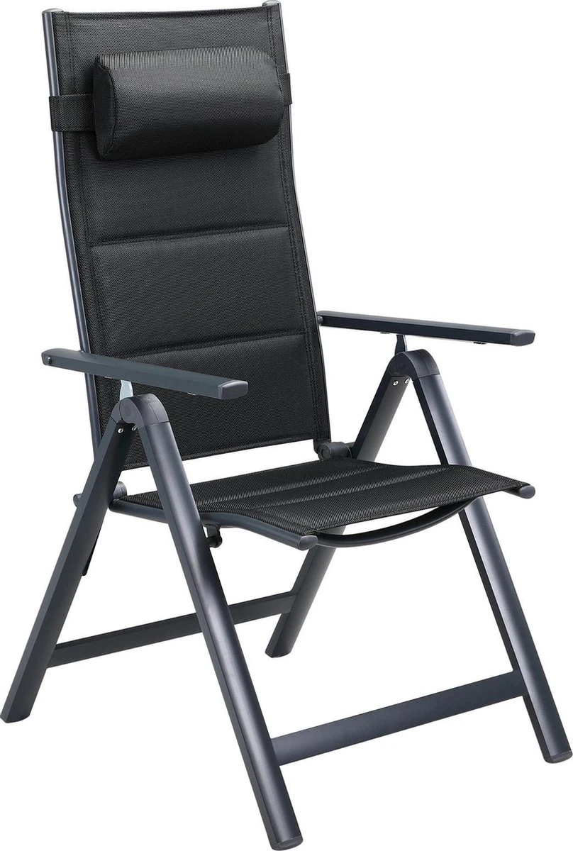 Casaria Tuinstoel Aluminium - 2 Stuks Inklapbaar - Antraciet 15 Casaria Tuinstoel Aluminium - 2 Stuks Inklapbaar - Antraciet - Afbeelding 13