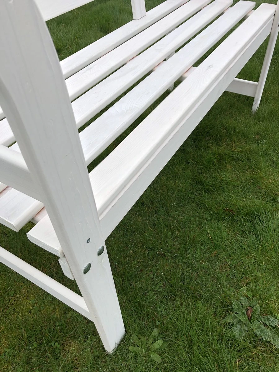 SenS-Line Friesen Tuinbank - Hout - Wit 6 SenS-Line Friesen Tuinbank - Hout - Wit - Afbeelding 4