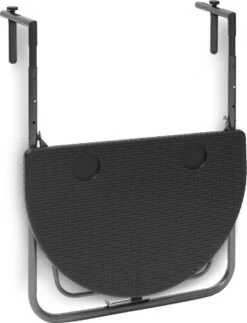 Relaxdays Balkontafel Inklapbaar, Balkon Tafel Rotan, Hangtafel Reling - Zwart -Gardena Verkoop 919x1200