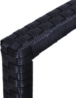 Outsunny Polyrotan Tuinbank 2-zits Parkbank Bank Staal Zwart 867-022 -Gardena Verkoop 931x1200