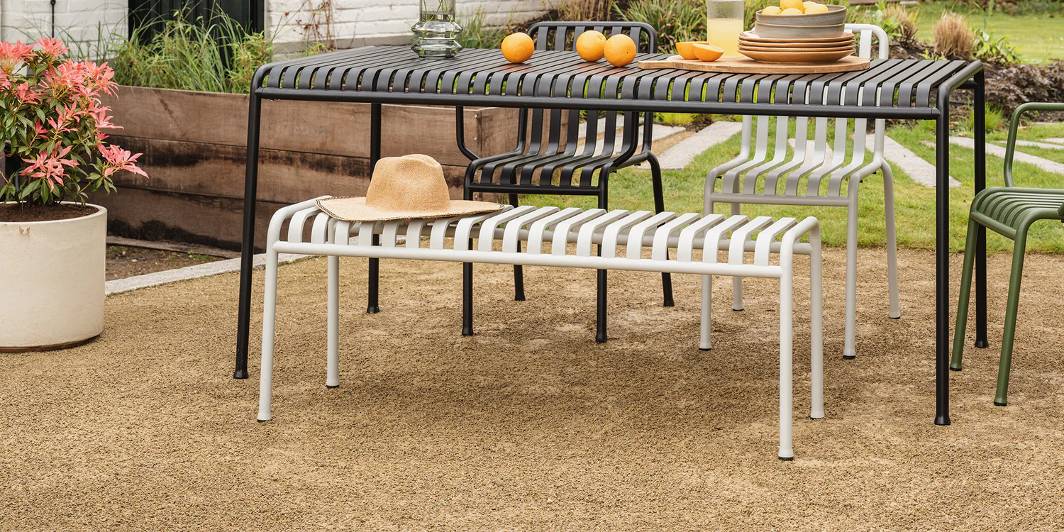 Voorkant -Gardena Verkoop Palissade Bench anthracite Sowden Bottle blue